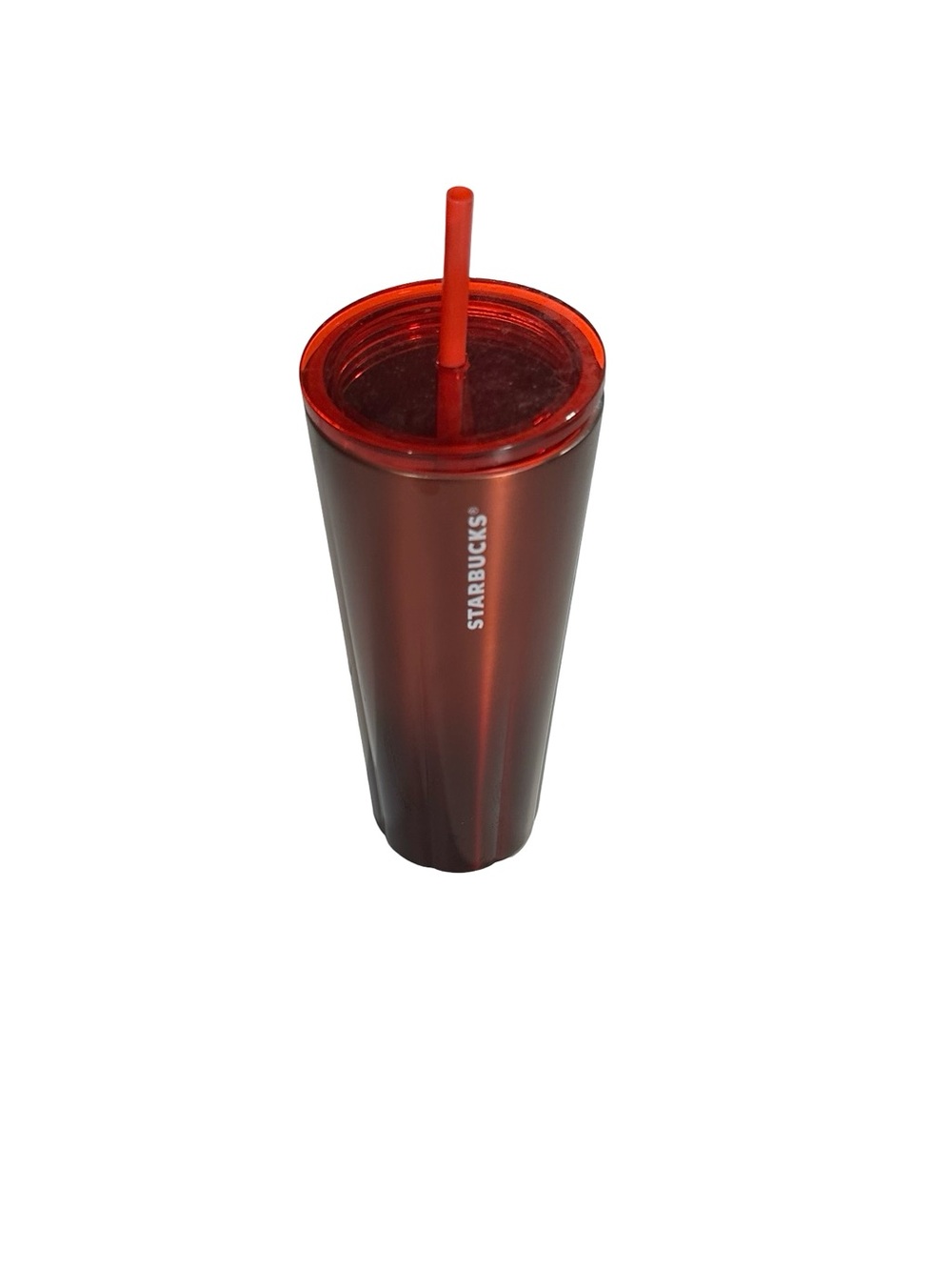 Starbucks Holiday 2020 Red Scalloped Metallic Stainless Steel Tumbler Venti 24oz